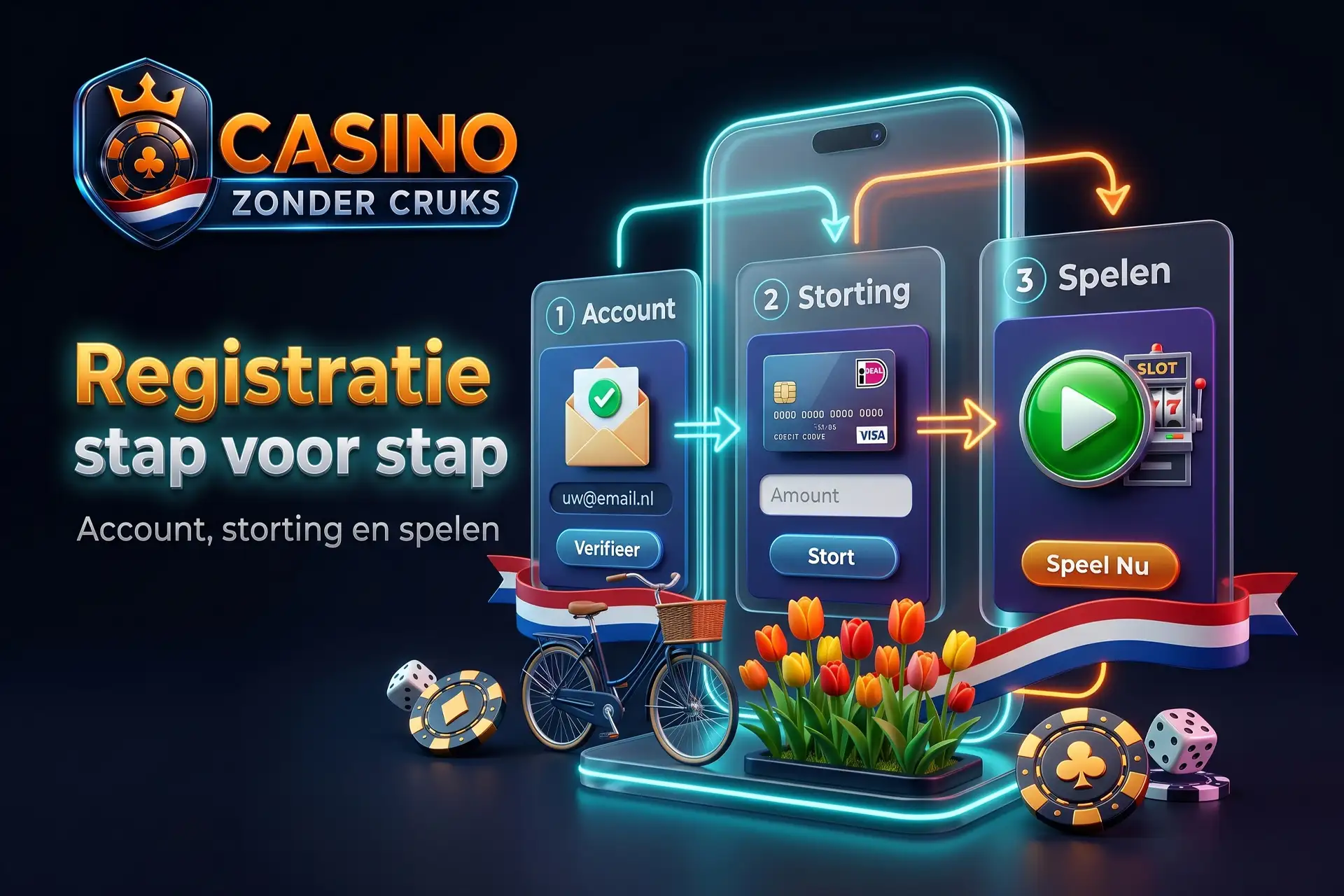 Online casino zonder Cruks met uitleg over account aanmaken