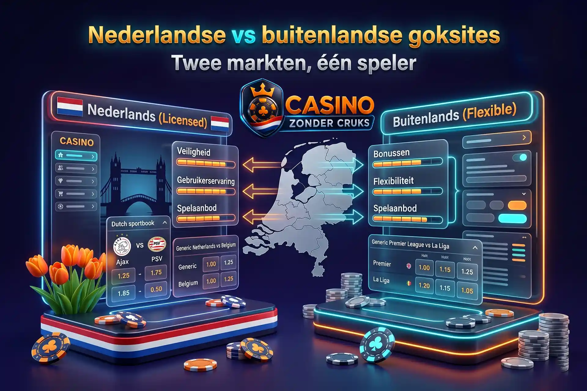 Vergelijking tussen lokale goksites en internationale casino’s